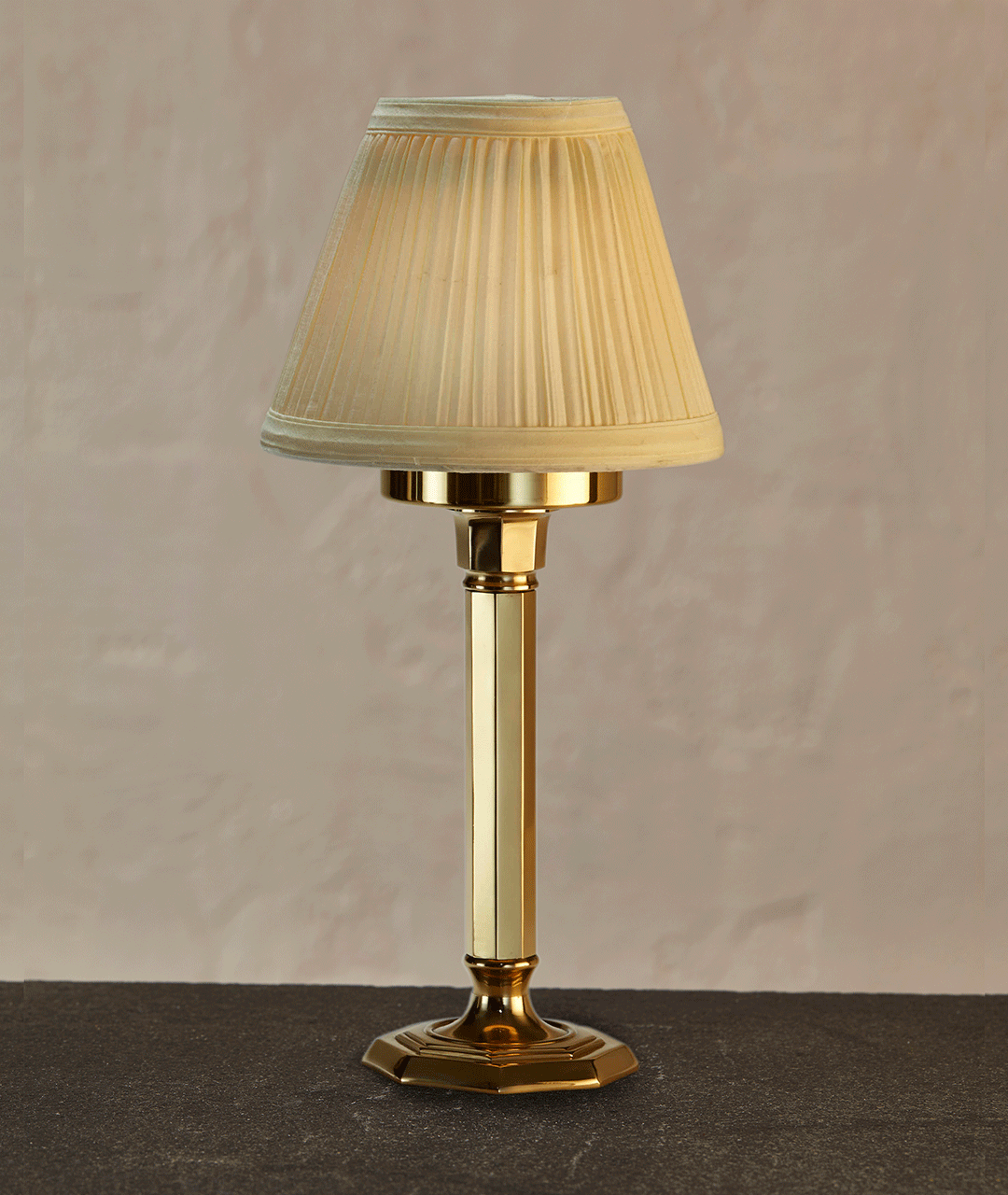 3 Piece Polished Brass Lamp