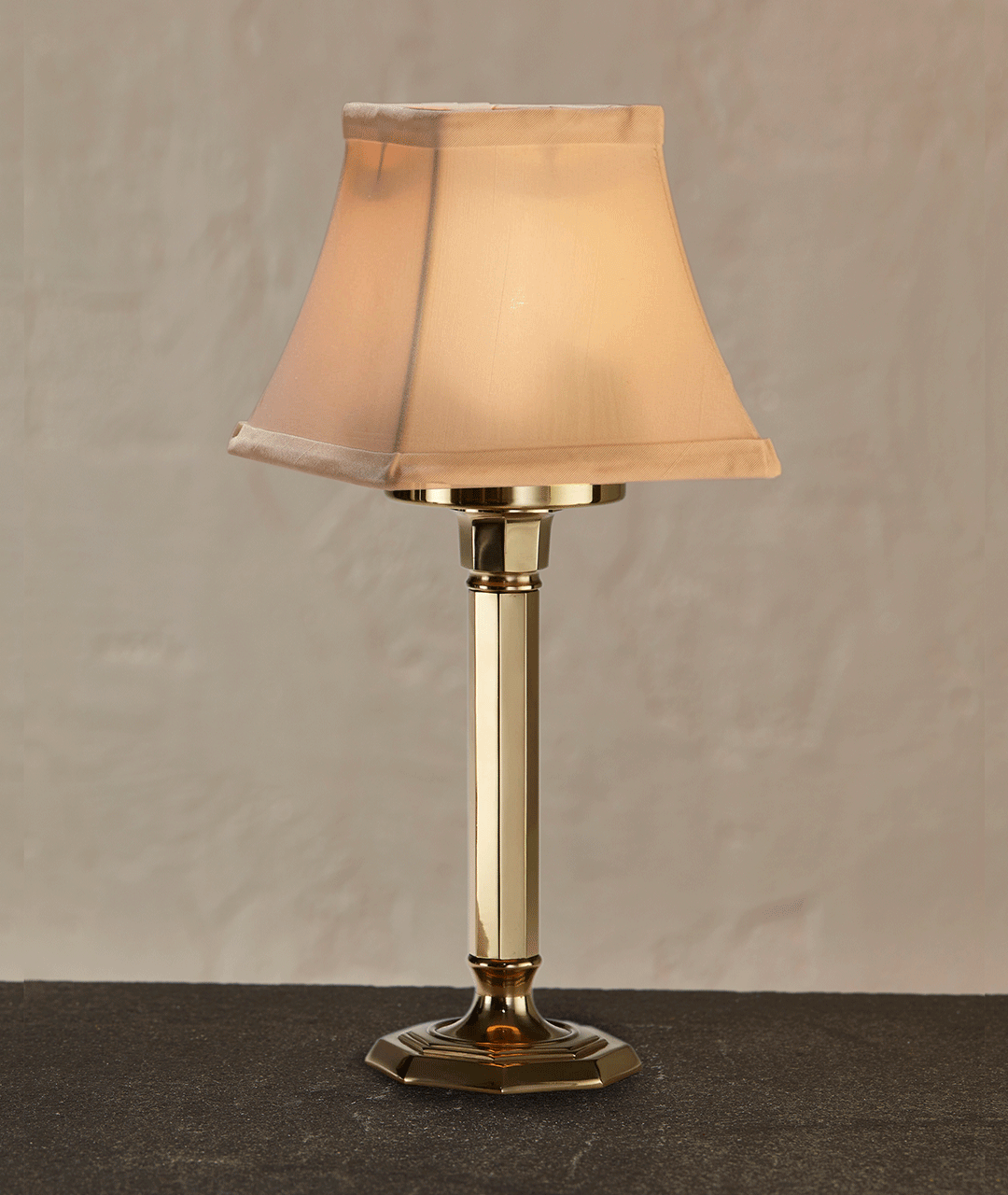 3 Piece Polished Brass Lamp